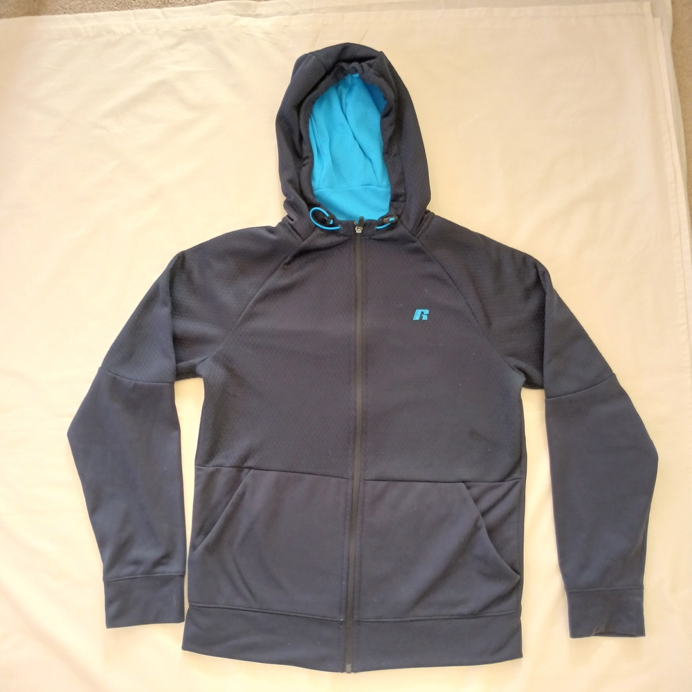 Russell Athletic Dark Blue Hoodie with Light Blue Lining
